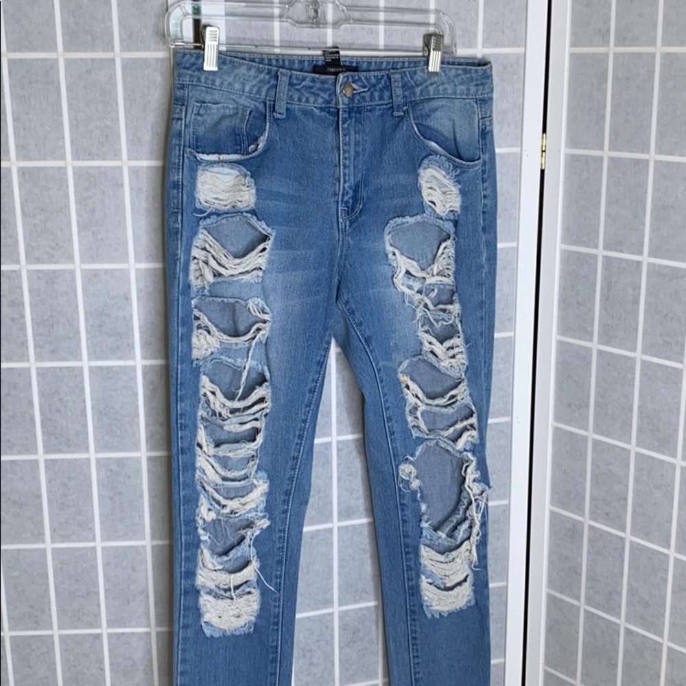 Denim boyfriend jeans